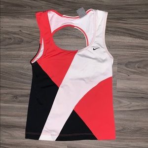 Women’s Nike Neon Coral Black White Tank Top M
